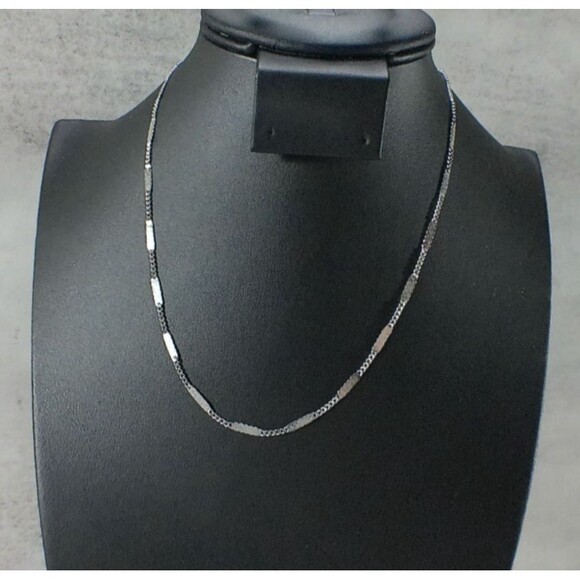 Monet Jewelry - VTG Signed Monet Necklace Minimalist 15" Chain Lightweight Dainty Silver Tone
